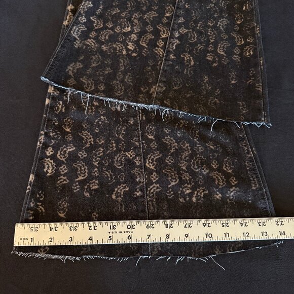 Rare Free People Wildwind Printed Wideleg Jeans Sz 30 - Picture 11 of 15
